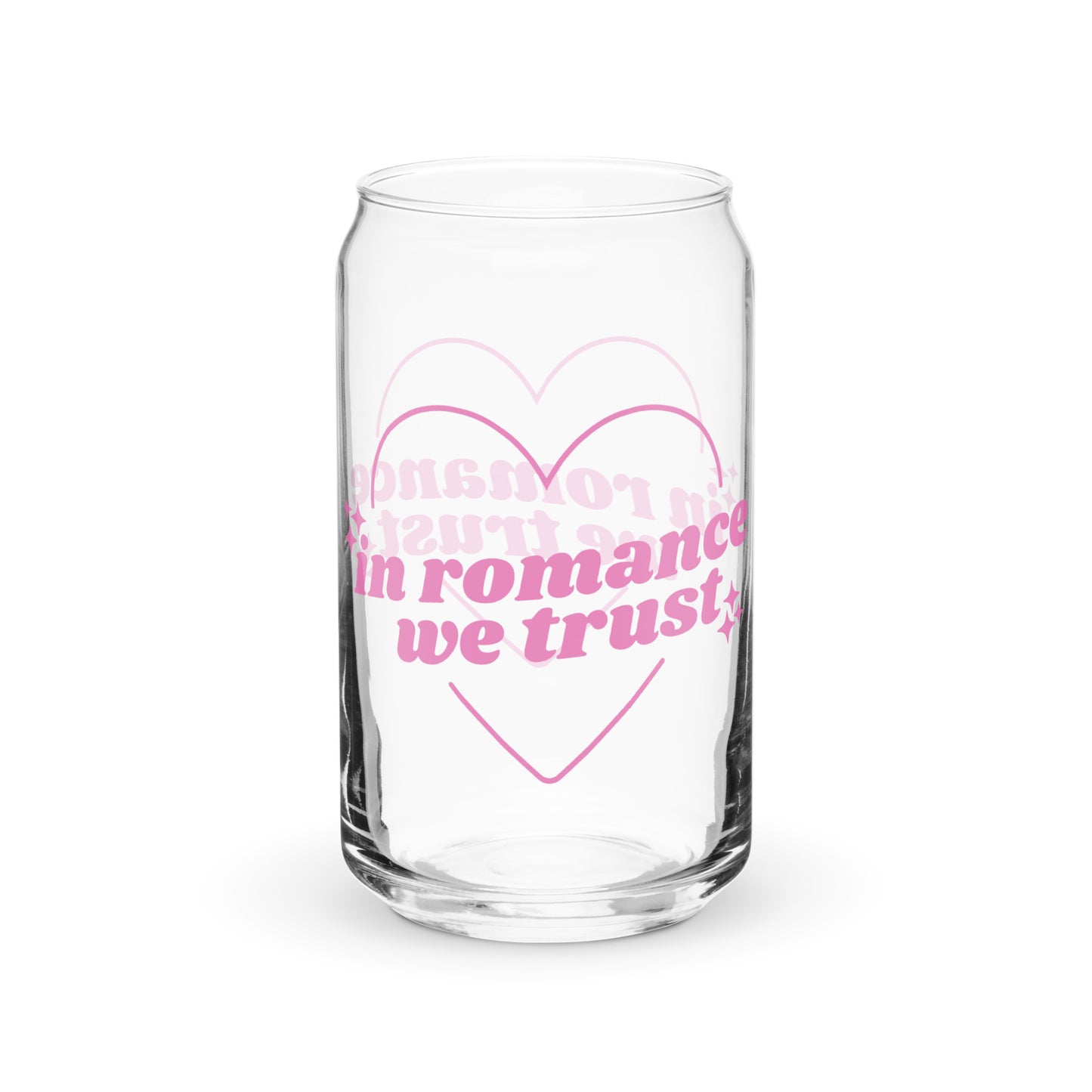 In Romance We Trust Glass Cup