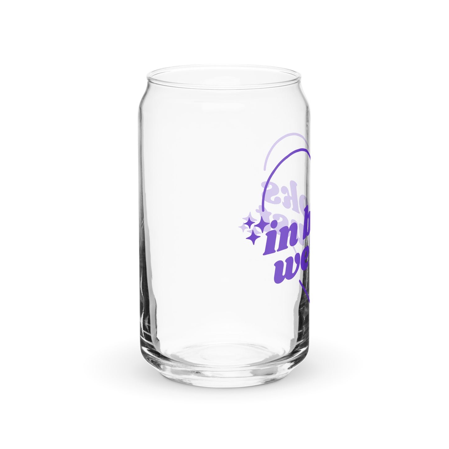 In Books We Trust Glass Cup