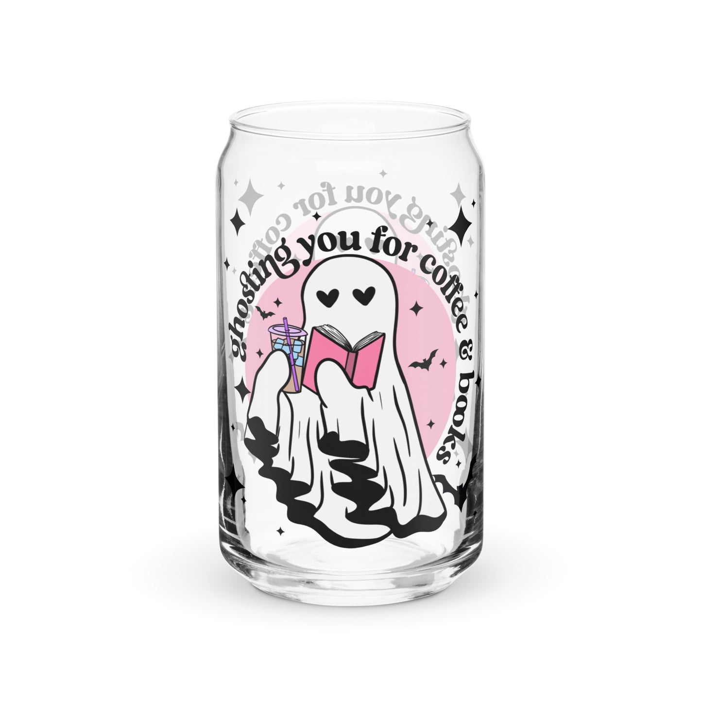 Ghosting You For Books Glass Cup