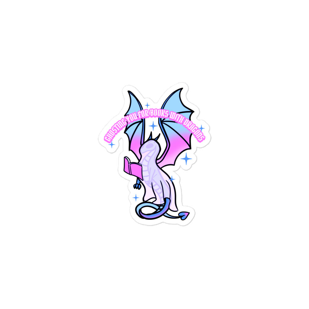 Ghost Book Dragon Sticker
