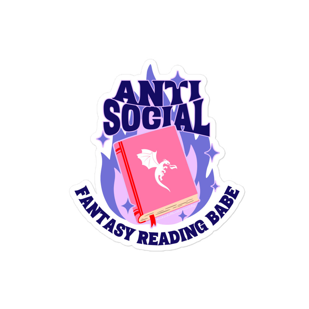 Anti Social Fantasy Babe Sticker