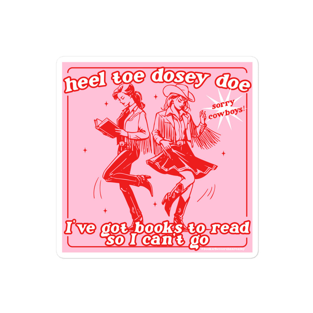Heel Toe Cowboy Sticker
