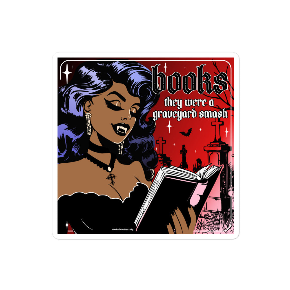 Books A Graveyard Smash Kindle Sticker