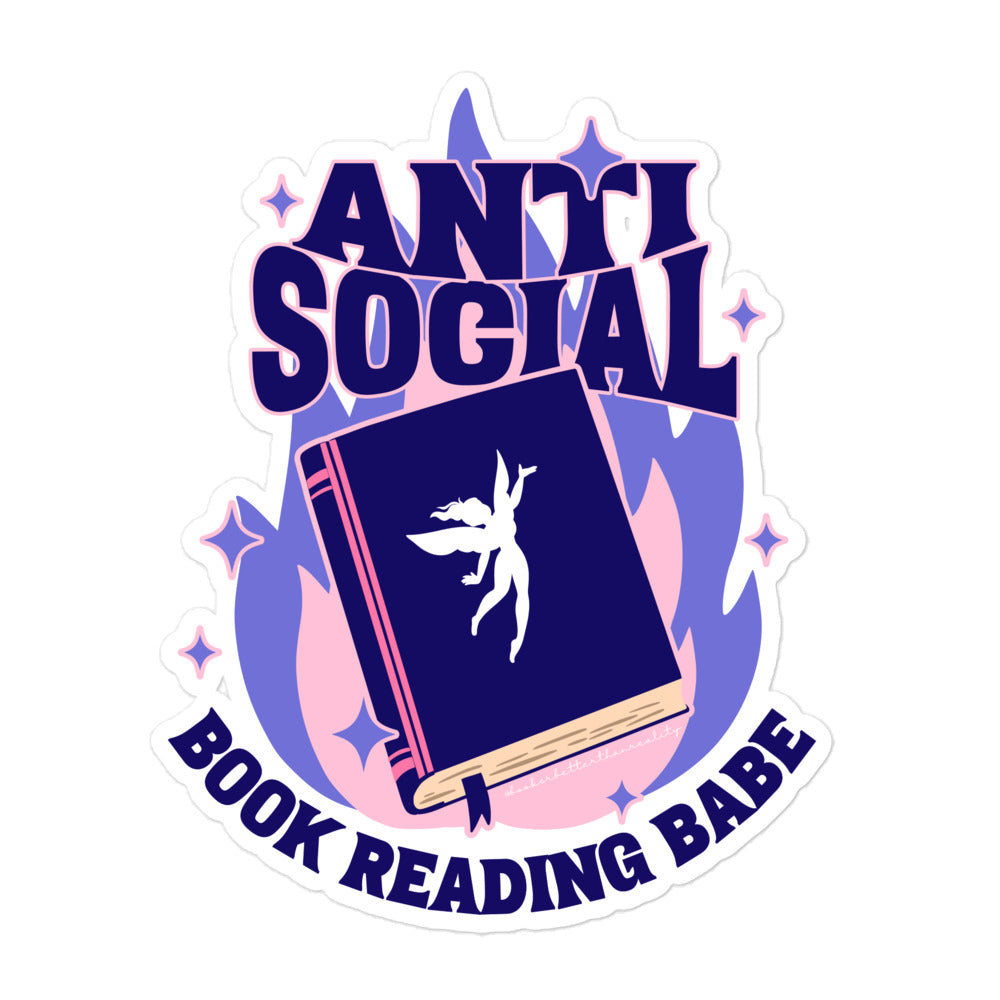 Anti Social Book Reading Babe