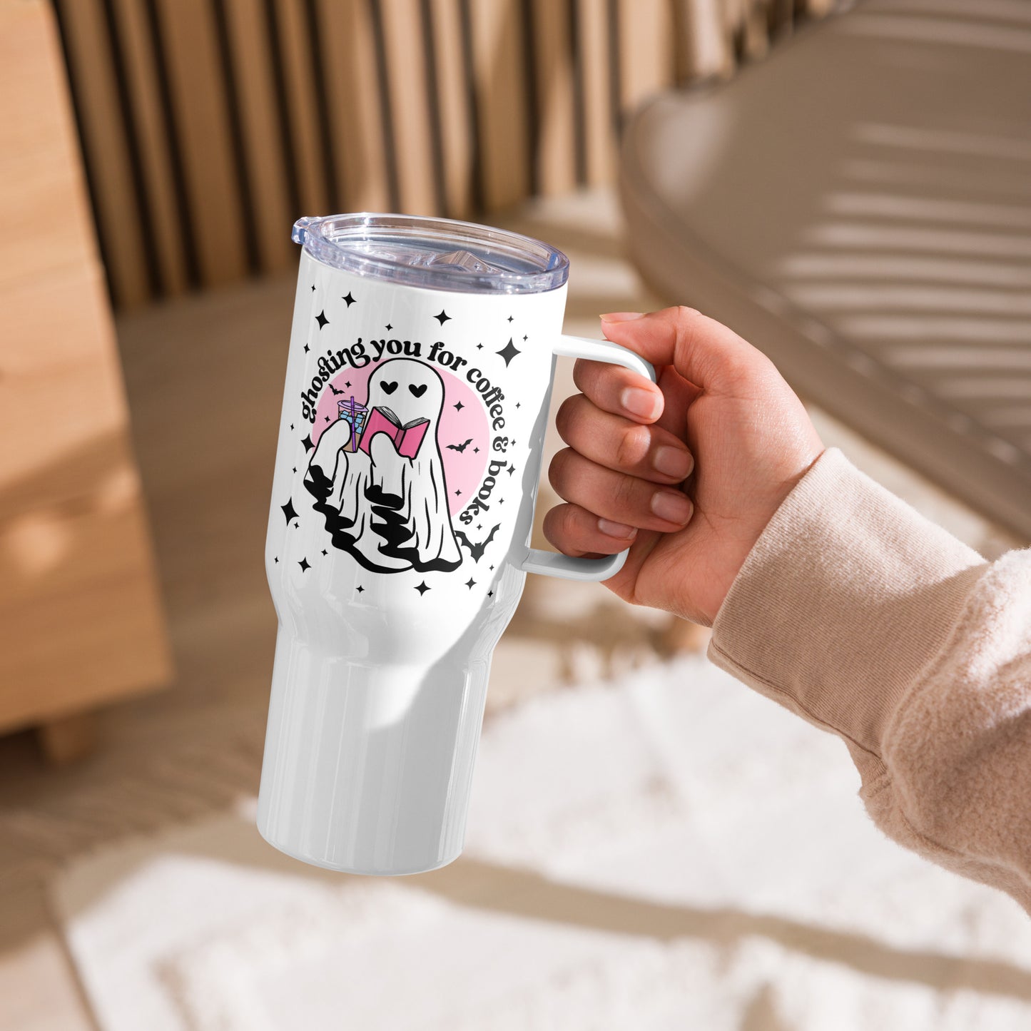 Ghosting You For Books Travel Mug