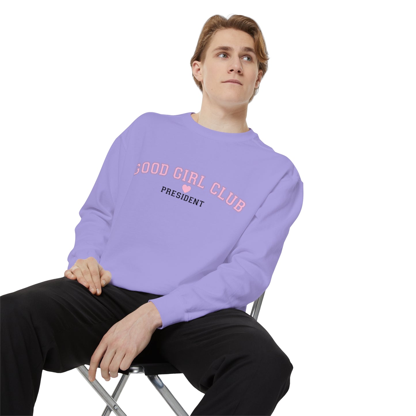 Good Girl Club President Crewneck | Comfort Colors