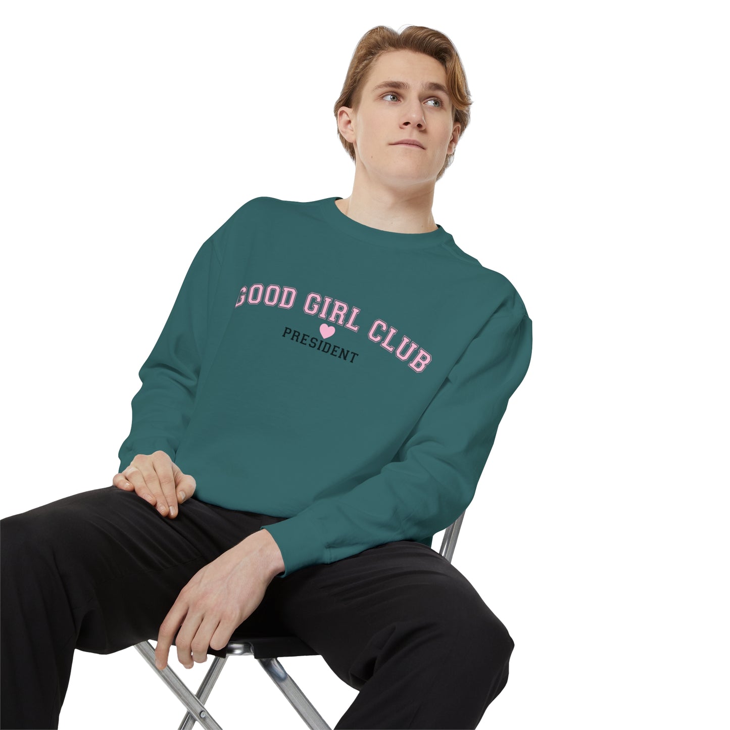 Good Girl Club President Crewneck | Comfort Colors