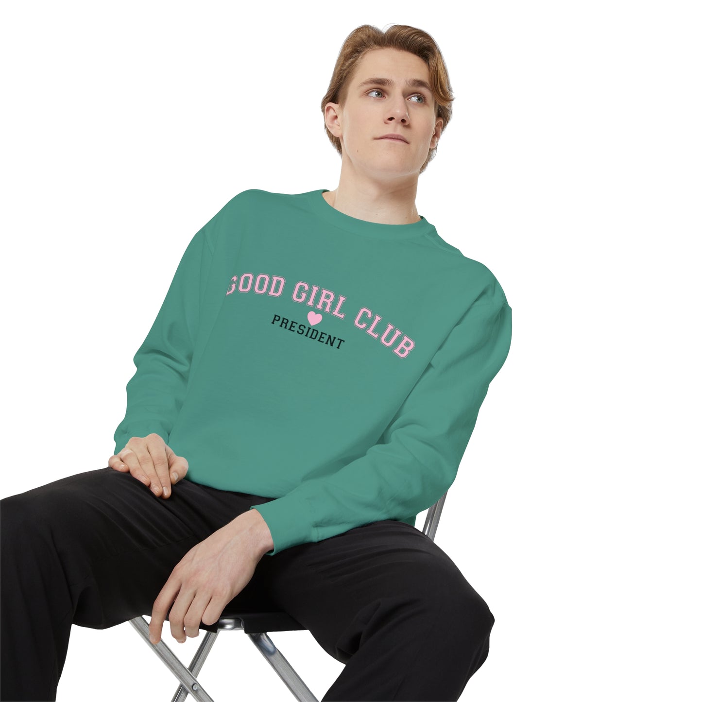 Good Girl Club President Crewneck | Comfort Colors