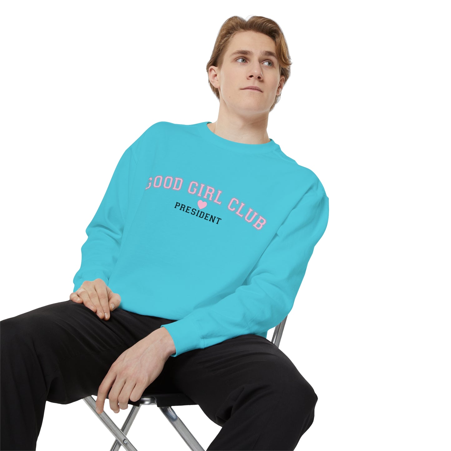 Good Girl Club President Crewneck | Comfort Colors
