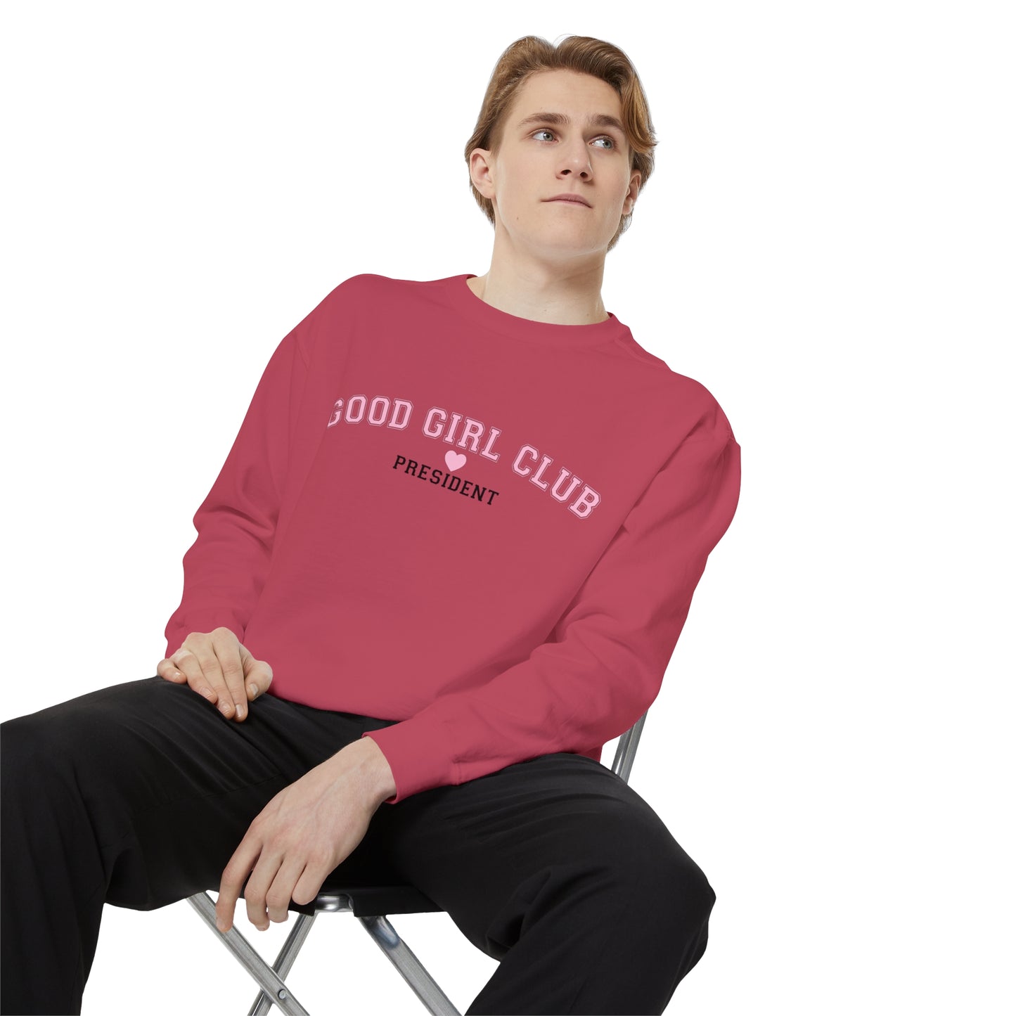 Good Girl Club President Crewneck | Comfort Colors