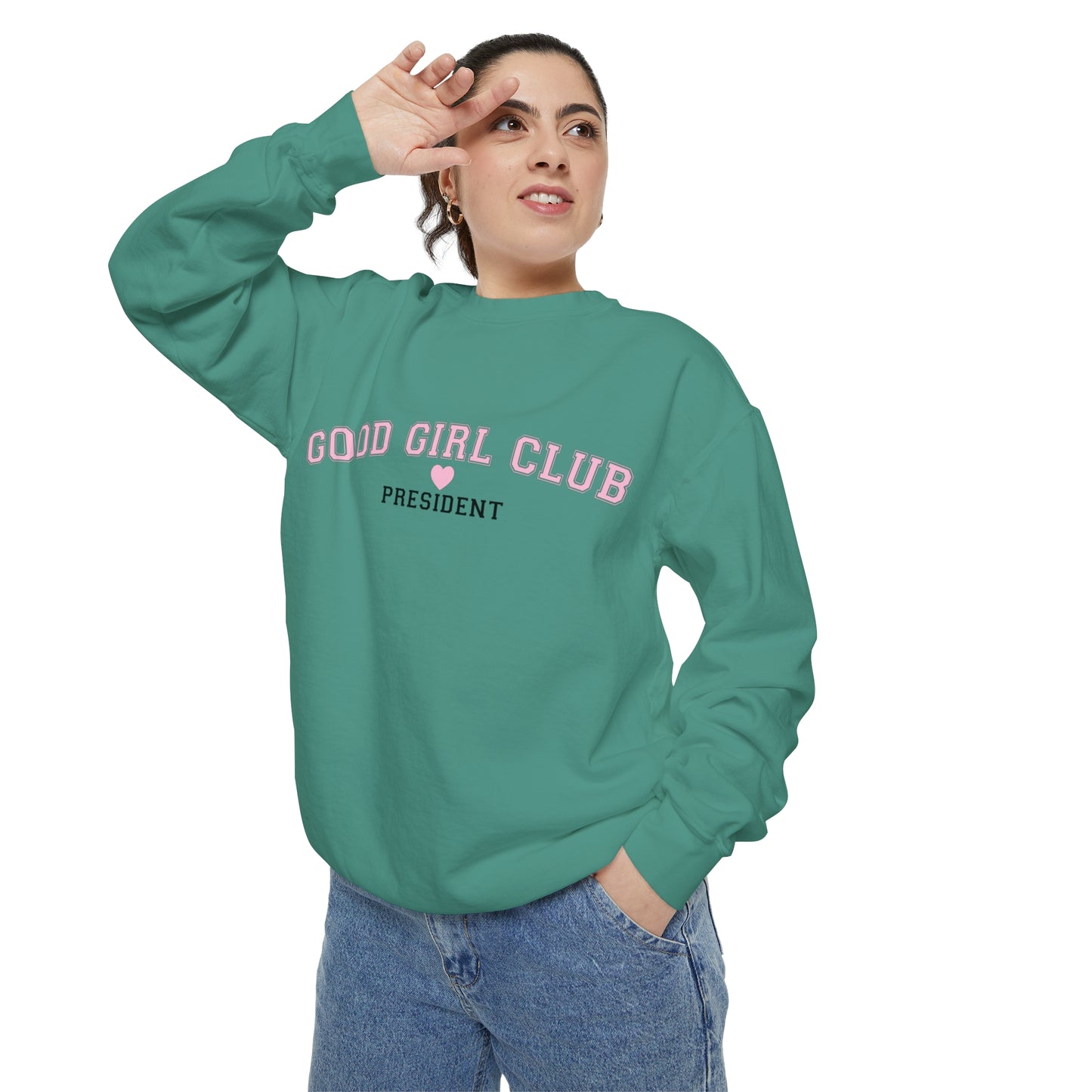 Good Girl Club President Crewneck | Comfort Colors