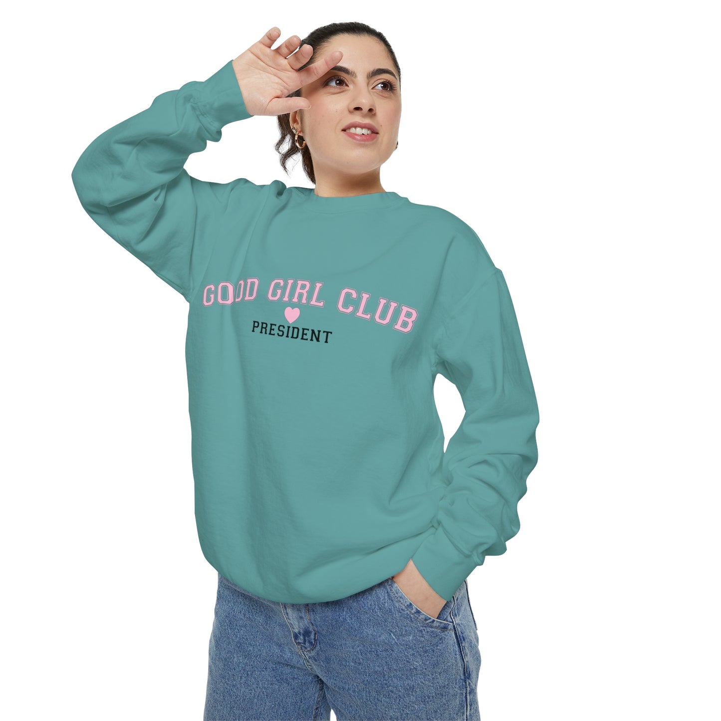 Good Girl Club President Crewneck | Comfort Colors
