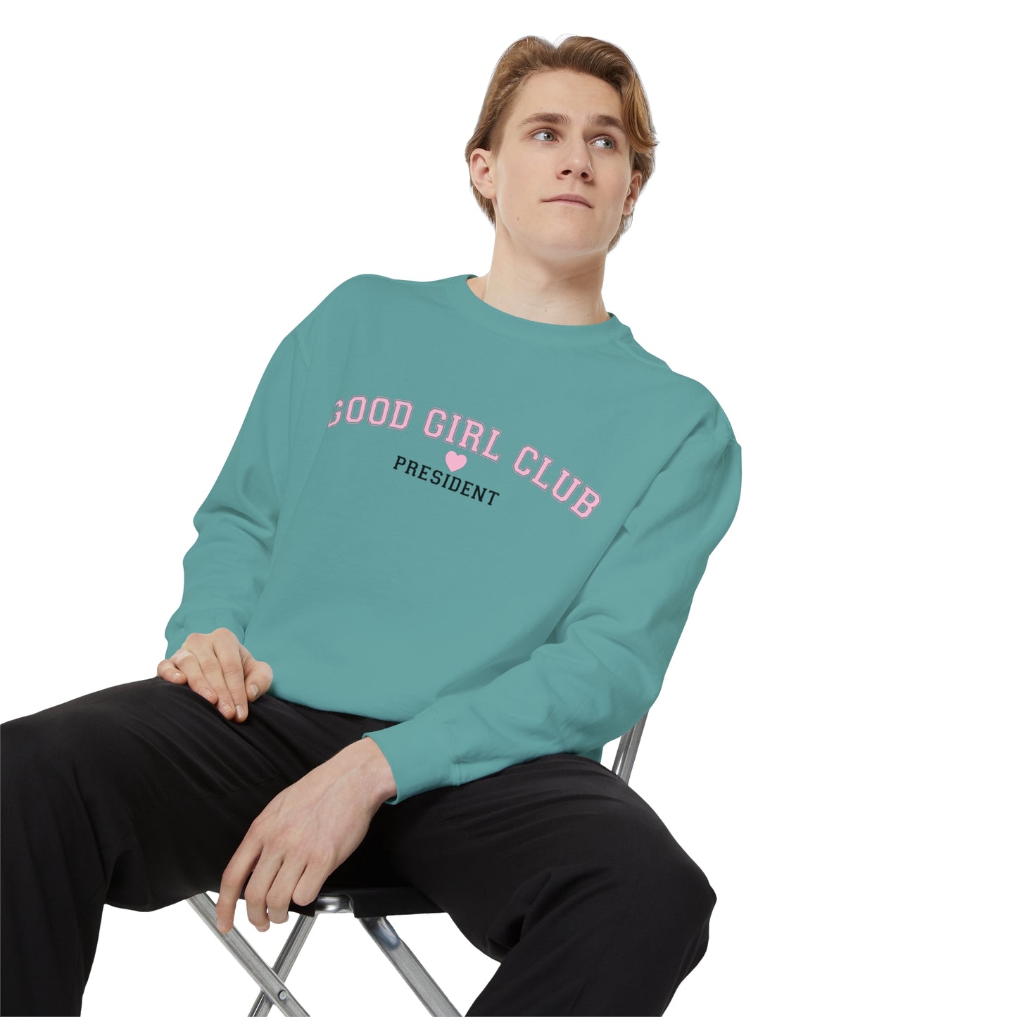 Good Girl Club President Crewneck | Comfort Colors