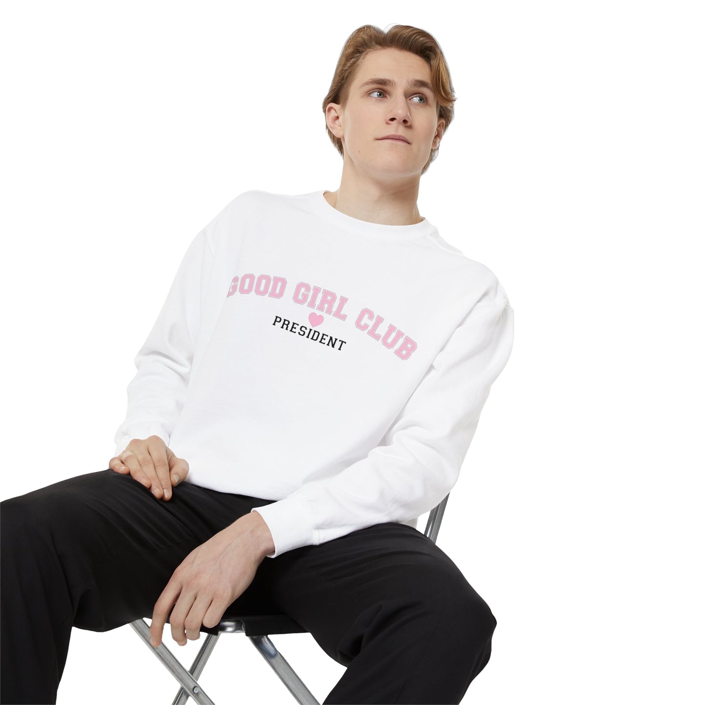 Good Girl Club President Crewneck | Comfort Colors