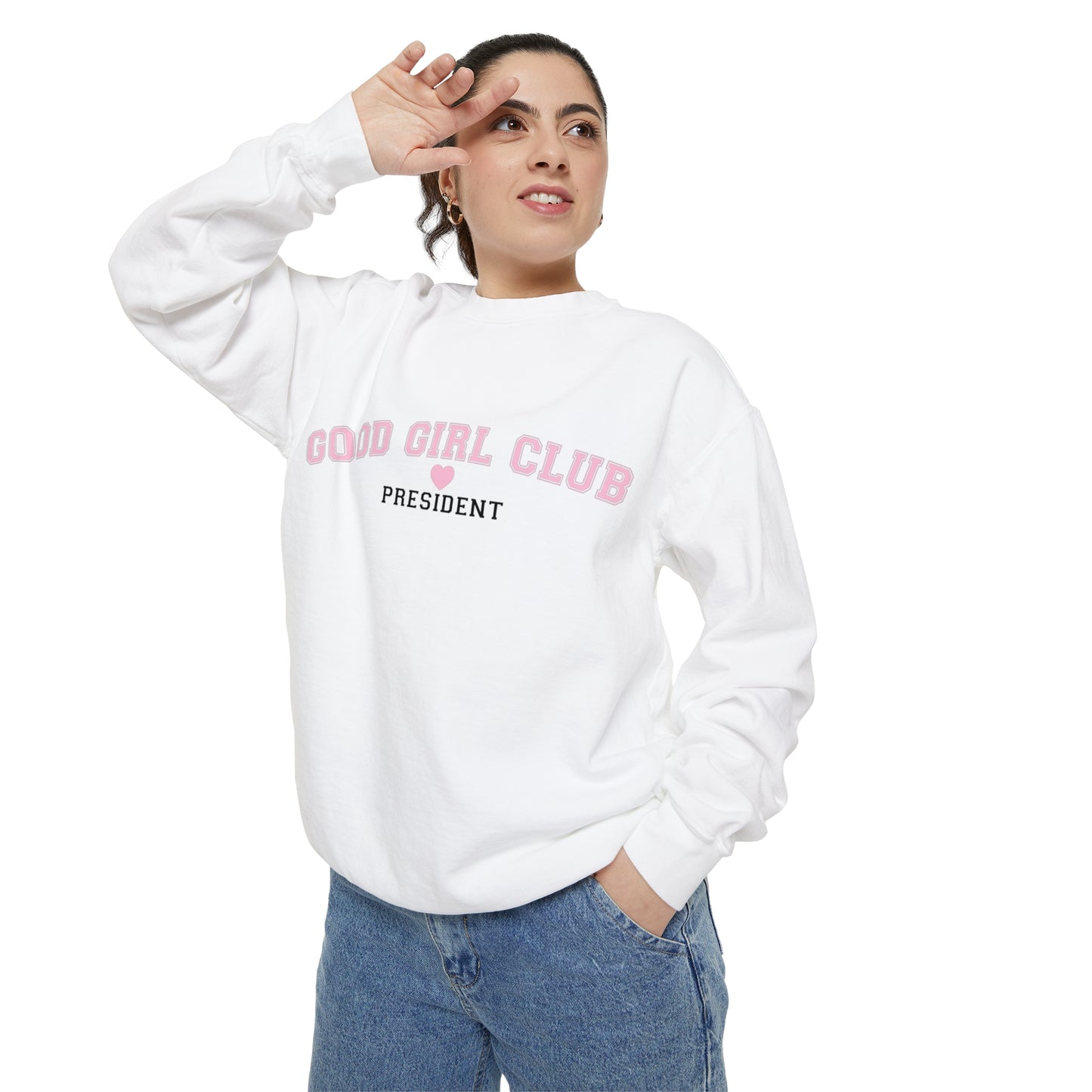 Good Girl Club President Crewneck | Comfort Colors