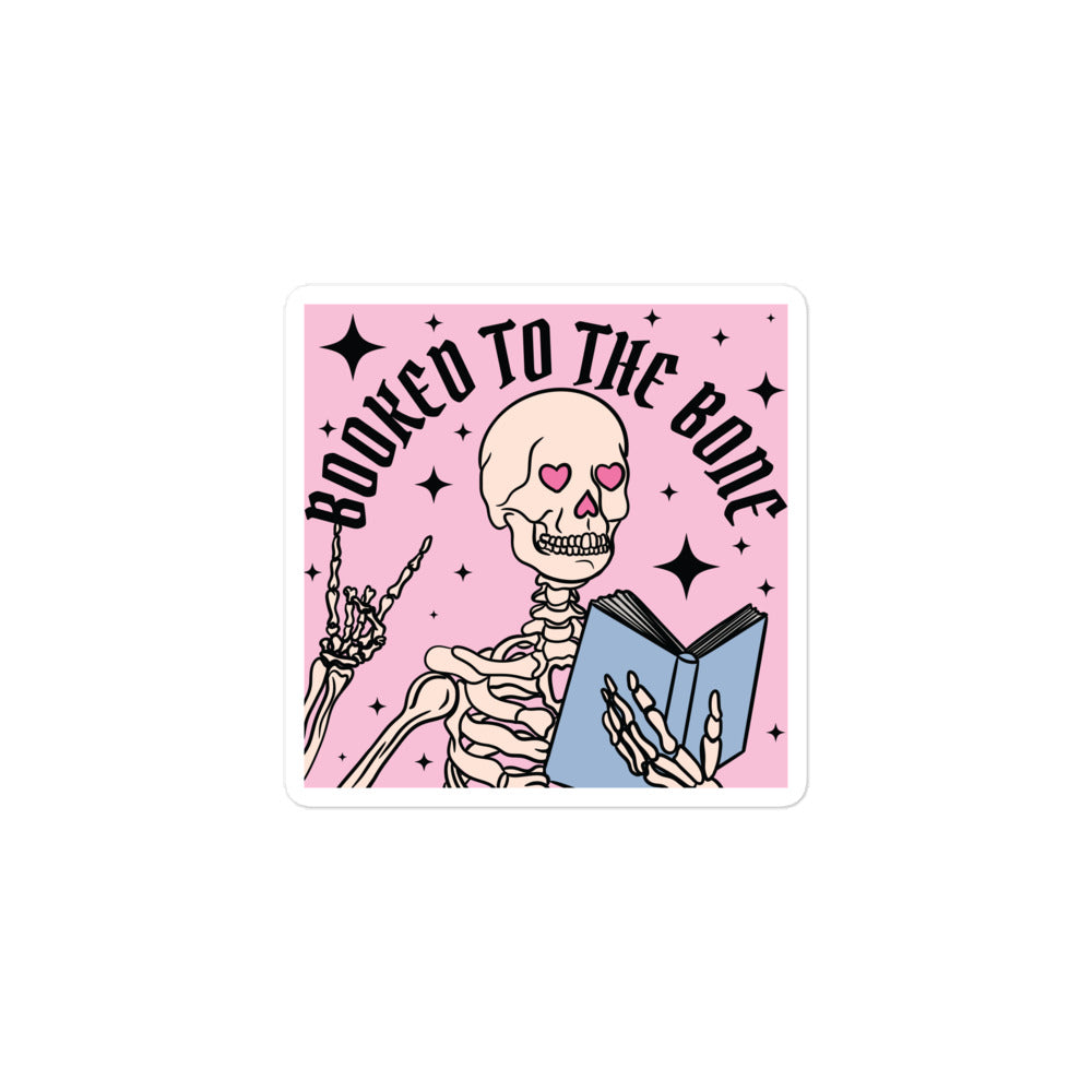Booked To The Bone Sticker
