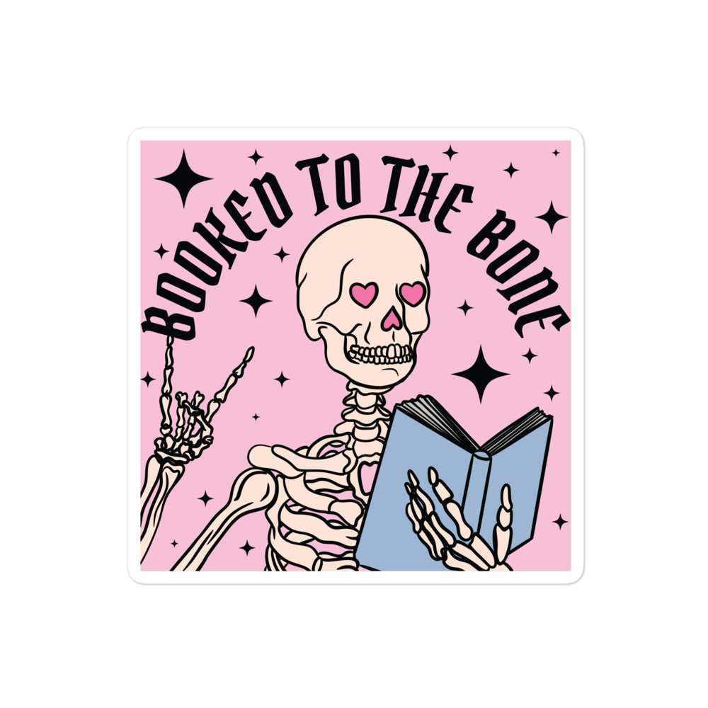 Booked To The Bone Sticker