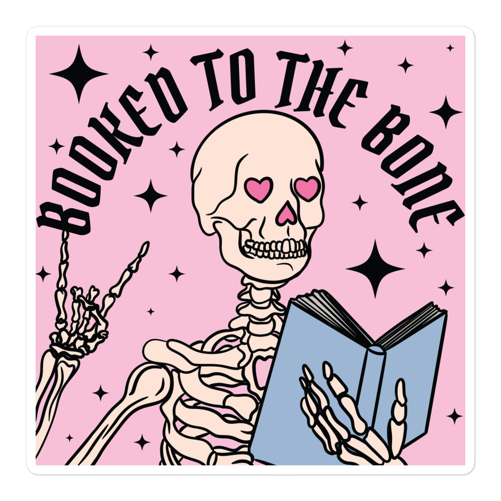 Booked To The Bone Sticker