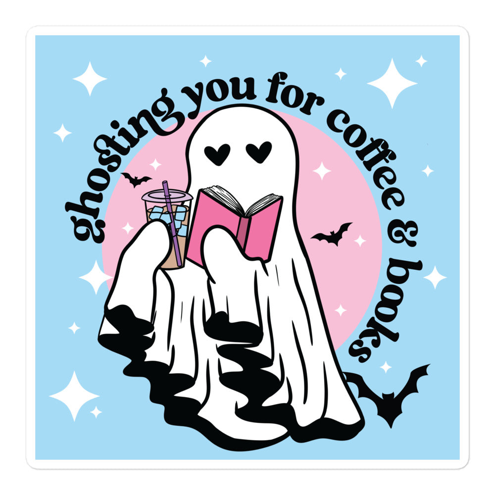Ghosting You For Coffee & Books Blue