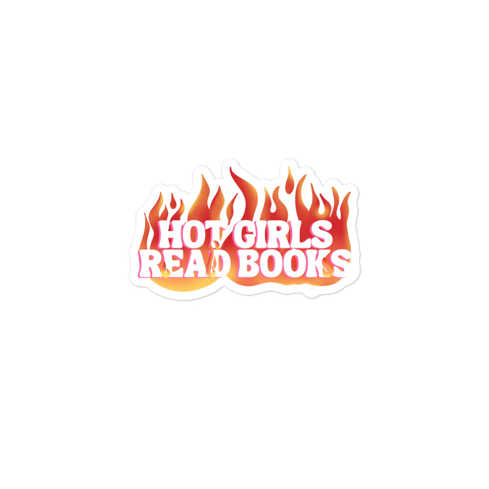 Hot Girls Read Books Sticker
