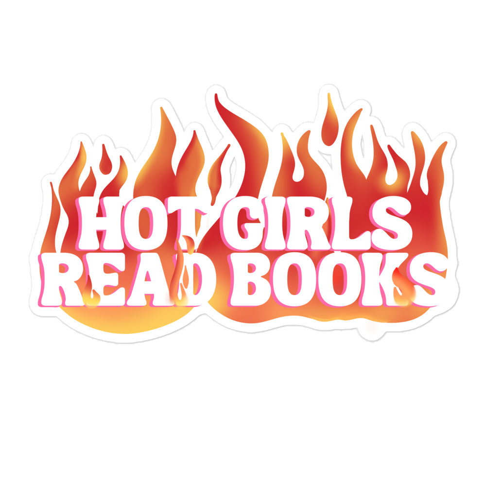Hot Girls Read Books Sticker