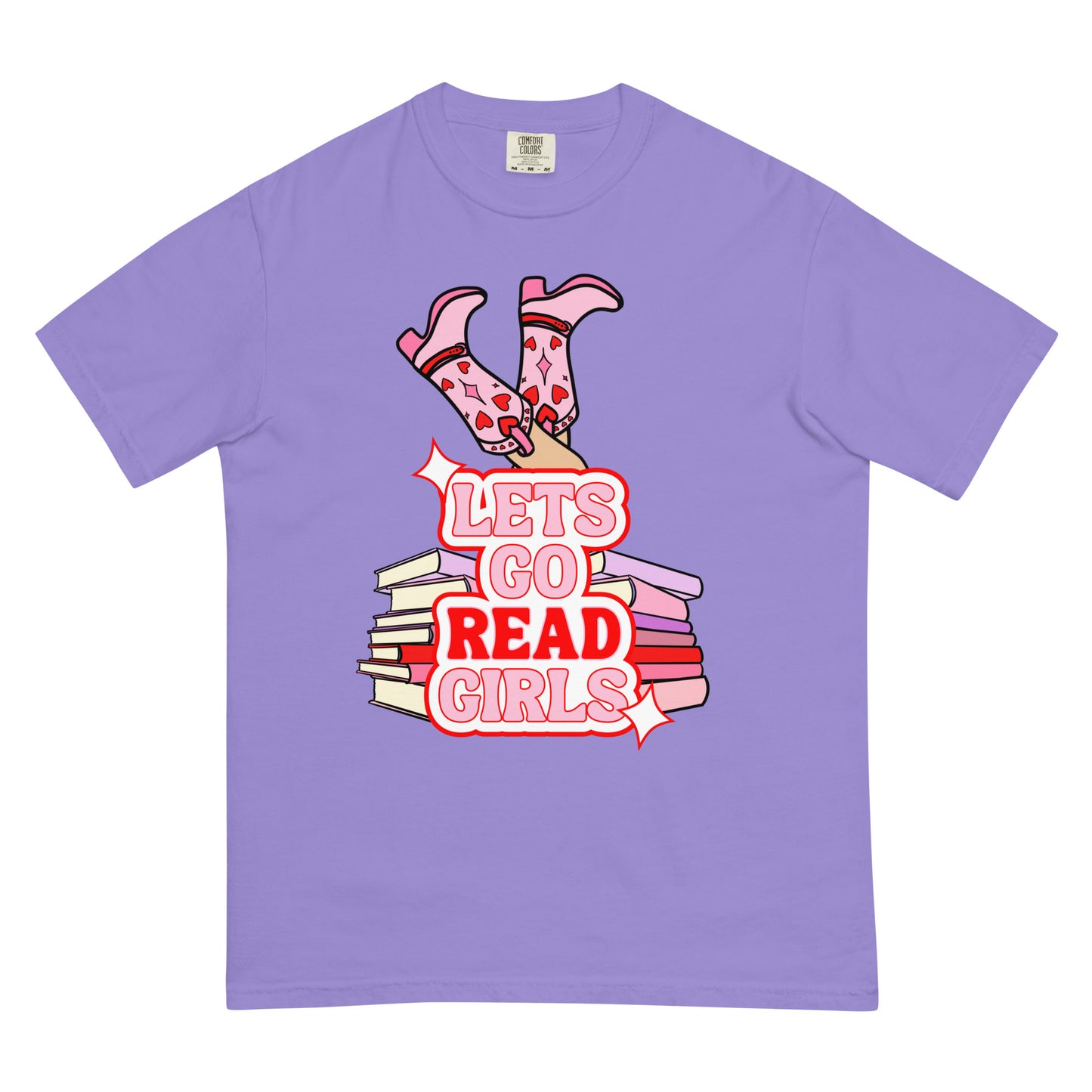 Lets Go (Read) Girls Shirt | Comfort Colors