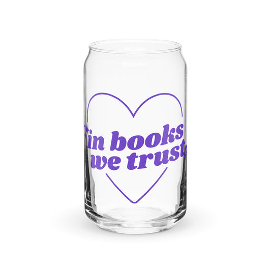 In Books We Trust Glass Cup