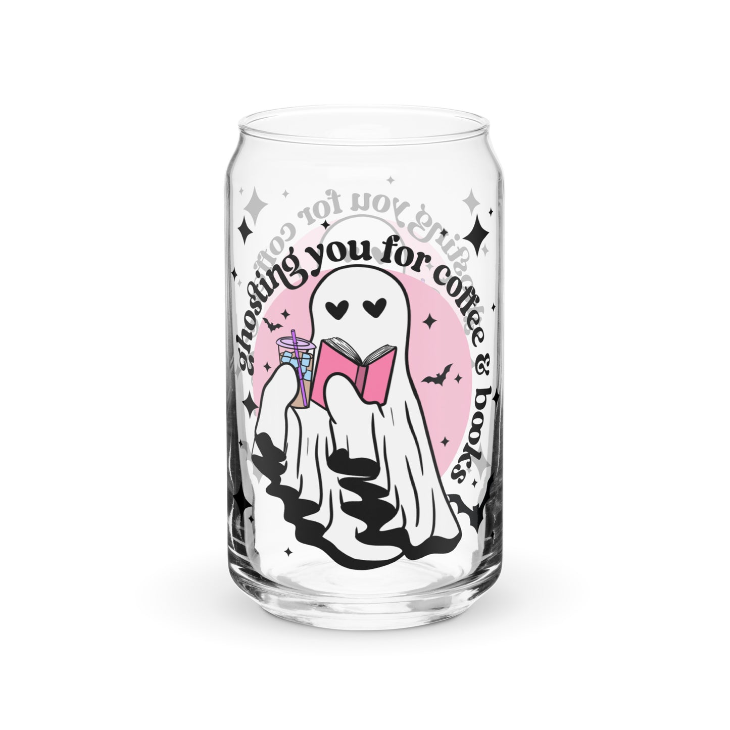 Ghosting You For Books Glass Cup