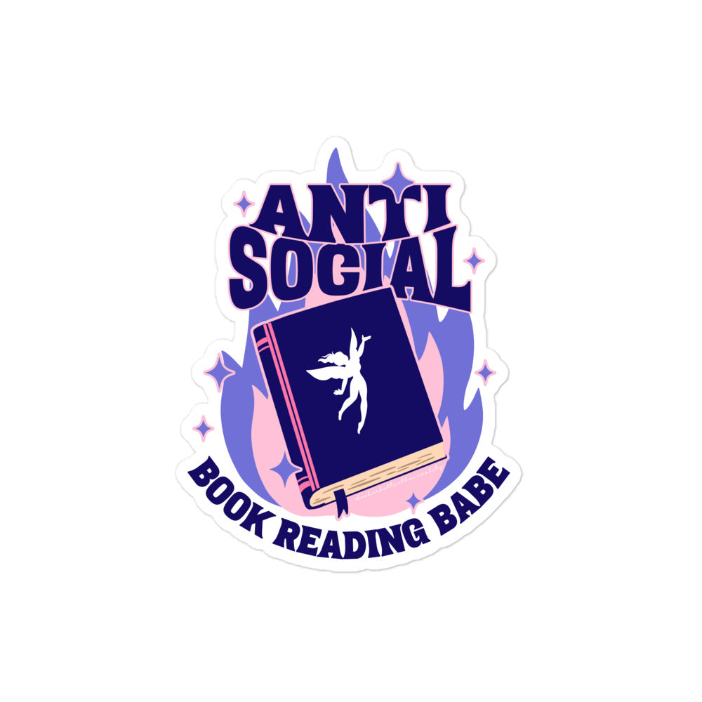 Anti Social Book Reading Babe