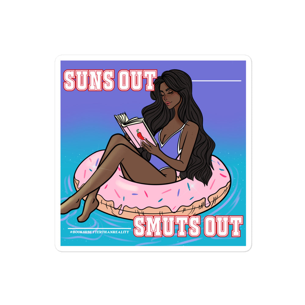 Suns Out Smuts Out Brunette Sticker