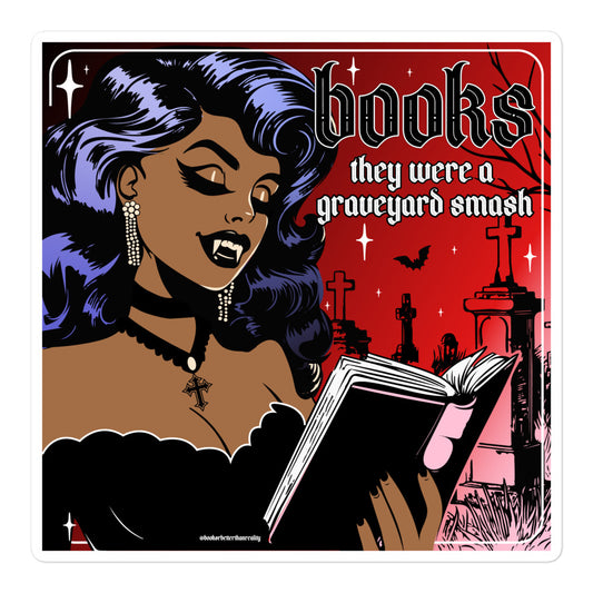 Books A Graveyard Smash Kindle Sticker