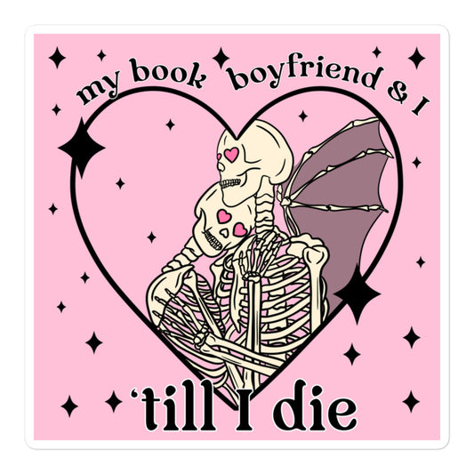 Book Boyfriend Till I Die Sticker