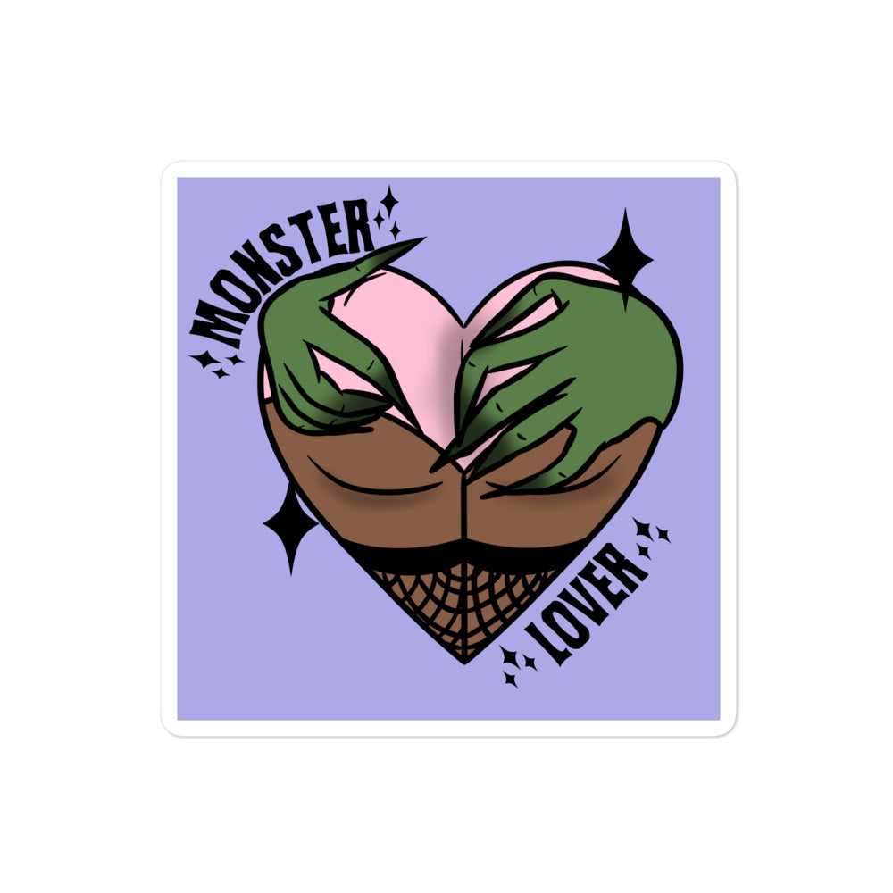 Monster Lover Purple Sticker