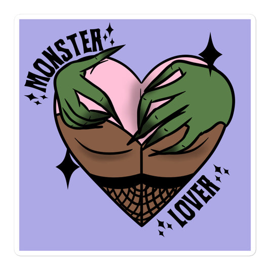 Monster Lover Purple Sticker
