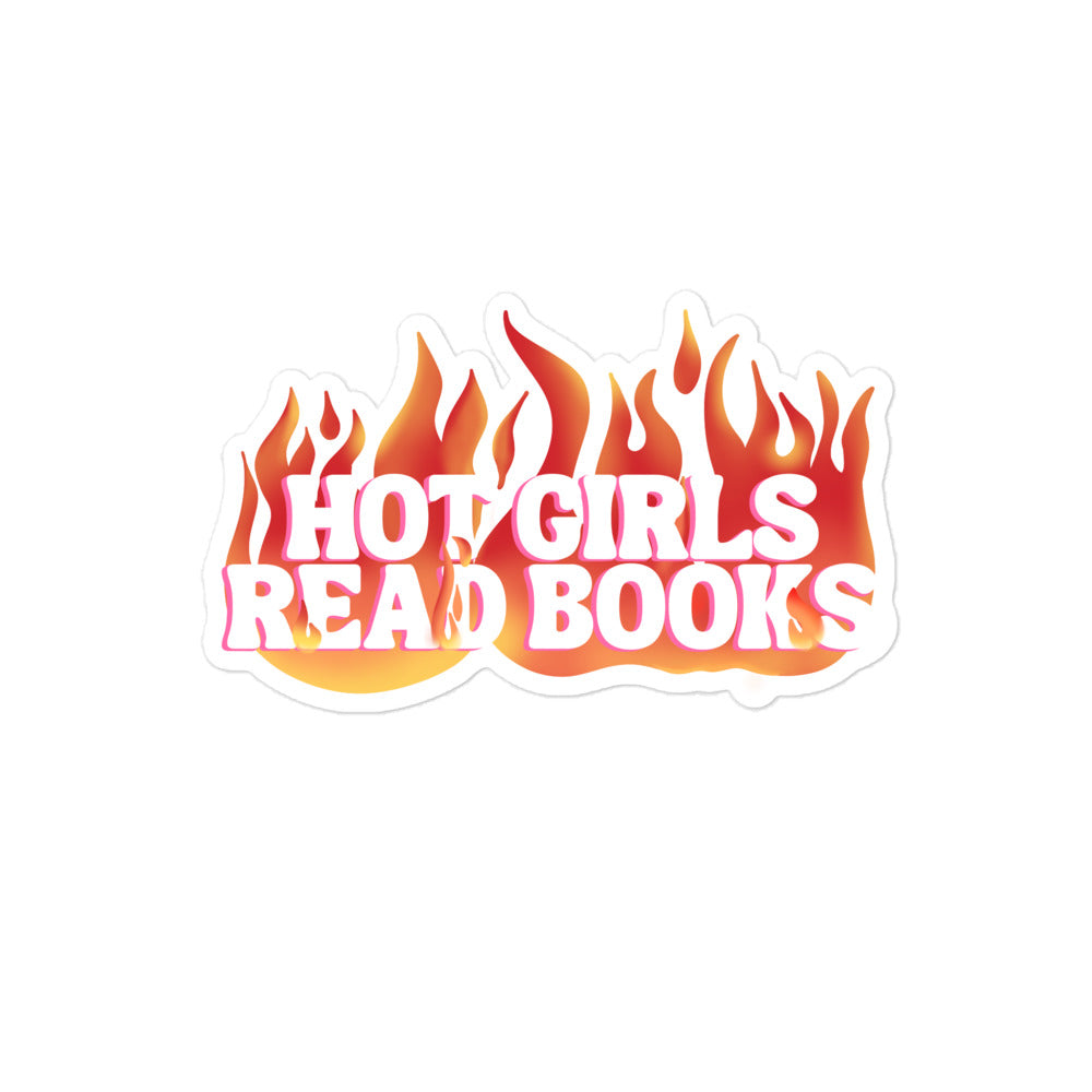Hot Girls Read Books Sticker
