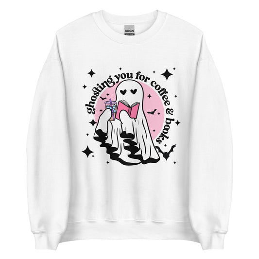 Ghosting You For Coffee & Books Crewneck